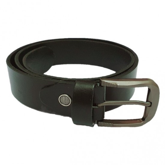 Men's Black/Dark Tan Real Leather Handmade Belt Zest-MHB-003