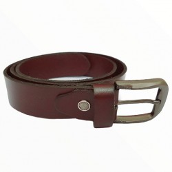 Men's Black/Dark Tan Real Leather Handmade Belt Zest-MHB-003