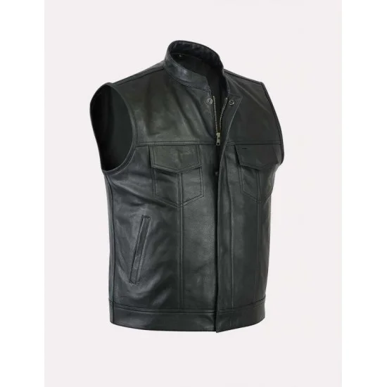 Real Sons of Anarchy Inspired Leather Vest Zest-MHV-001 - Main Image
