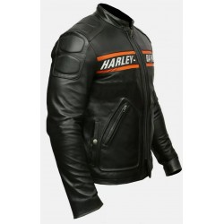 Made-to-measure|Men's Black Harley Davidson Real Leather Biker Jacket - Zest-MHJ-006 Made-to-measure|Men's Black Harley Davidson Real Leather Biker Jacket - Zest-MHJ-006