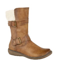 Cipriata `BELLA´Inside Zip Twin Buckle Mid Calf Boot - L 339LT