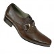 Black/Brown Single Buckle Real Leather Italian-Designer Shoes ZEST-MHS-007