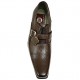 Black/Brown Single Buckle Real Leather Italian-Designer Shoes ZEST-MHS-007