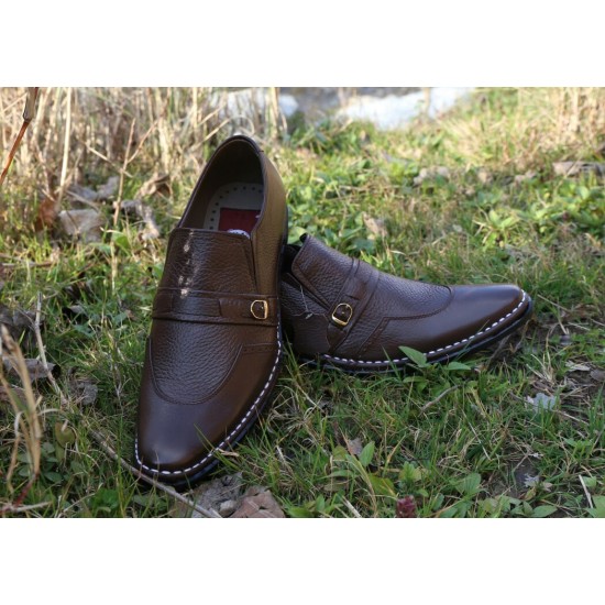 Brown Italian Designer Slip On Smart Dress Shoes ZEST-MHS-030