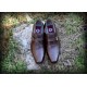 Black/Brown Single Buckle Real Leather Italian-Designer Shoes ZEST-MHS-007