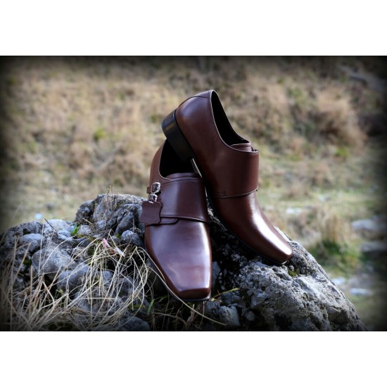 Dark Tan Designer Italian Monkstraps ZEST-MHS-021