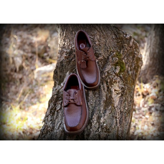 Dark Tan Real Leather Formal Smart Shoes ZEST-MHS-023