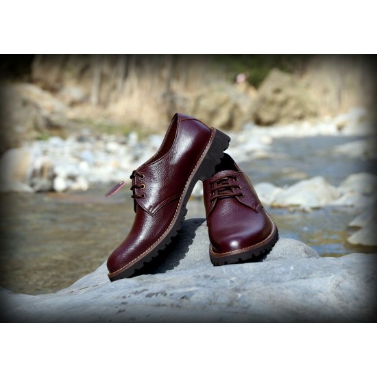 Brown/Wine Red Lace Up Designer Italian Formal/Casual Smart Dress Shoes ZEST-MHS-003