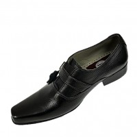 Black/Brown Single Buckle Real Leather Italian-Designer Shoes ZEST-MHS-007 Black/Brown Single Buckle Real Leather Italian-Designer Shoes ZEST-MHS-007