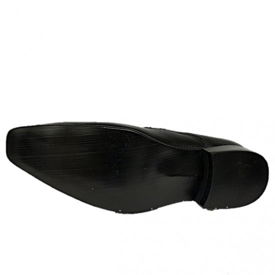 Black/Brown Single Buckle Real Leather Italian-Designer Shoes ZEST-MHS-007