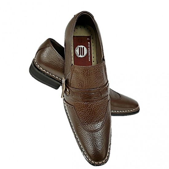 Brown Italian Designer Slip On Smart Dress Shoes ZEST-MHS-030