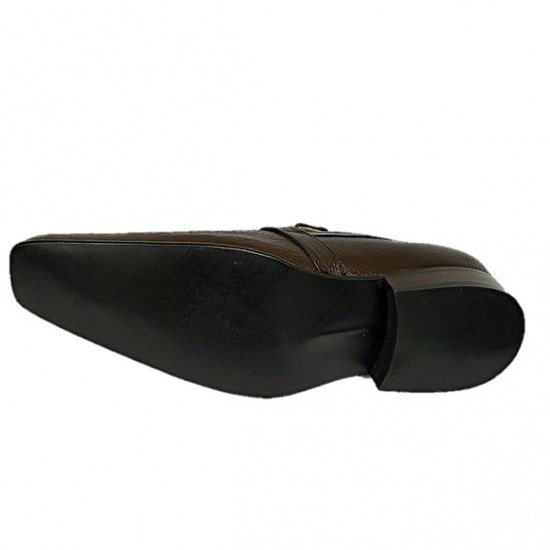 Brown Single Strap Slip On Smart Dress Shoes ZEST-MHS-029