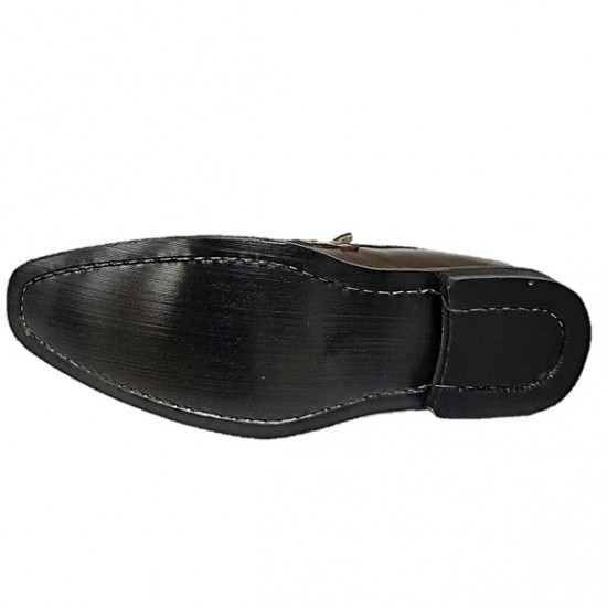 Brown Slip On Smart Italian Designer Shoes MHS-033
