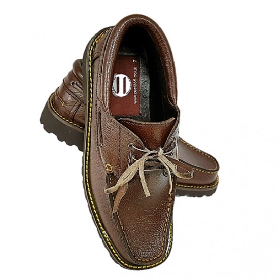 Dark Tan Real Leather Formal Smart Shoes ZEST-MHS-023
