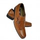 Tan Single Strap Slip On Designer Italian Smart Dress Shoes ZEST-MHS-031