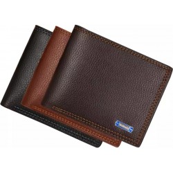 MenBense Fashion Vintage Style Men's Black/Brown/Tan Leisure Short PU Leather Wallet - MenBense-MW-001
